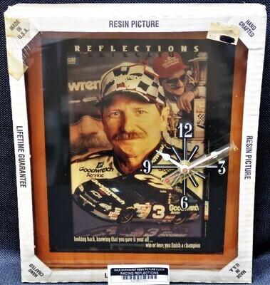 DALE EARNHARDT RESIN PICTURE CLOCK RACING REFLECTIONS