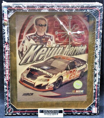 KEVIN HARVICK WOOD PICTURE CLOCK RACING REFLECTIONS