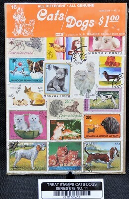 TREAT STAMPS CATS DOGS SERIES 678 NO. 11