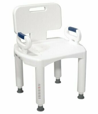PREMIUM SERIES SHOWER CHAIR WITH BACK AND R/ARMS