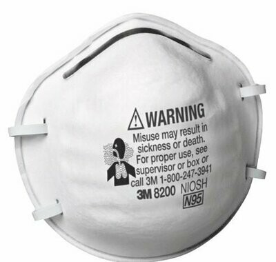 N95 PARTICULATE RESPIRATOR 8200 BY 3M HEALTHCARE, 20/BX
