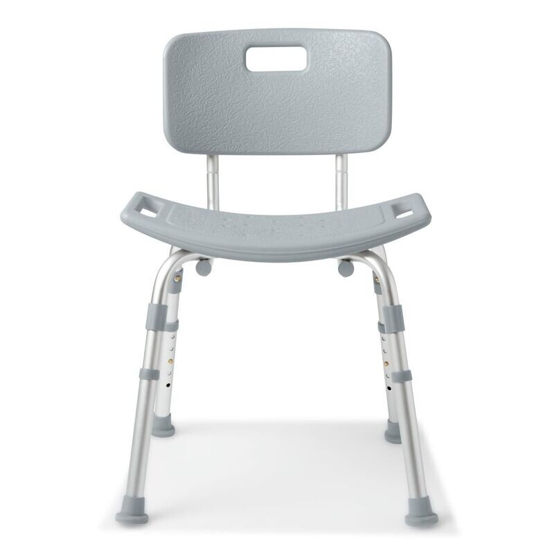 MEDLINE DLX ALUMINIUM SHOWER CHAIR W/ BACK