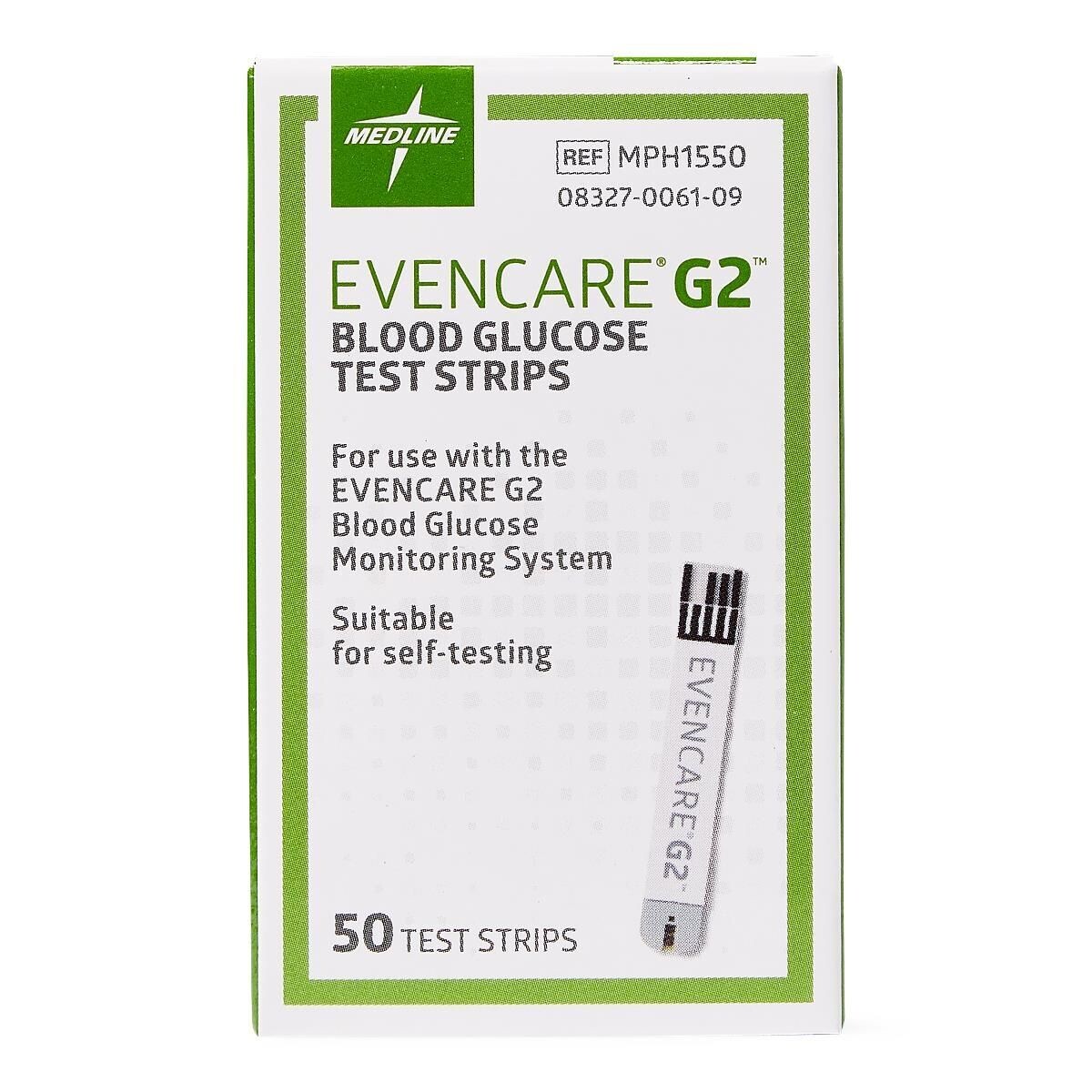EVENCARE G2 TEST STRIPS, 50 PER
