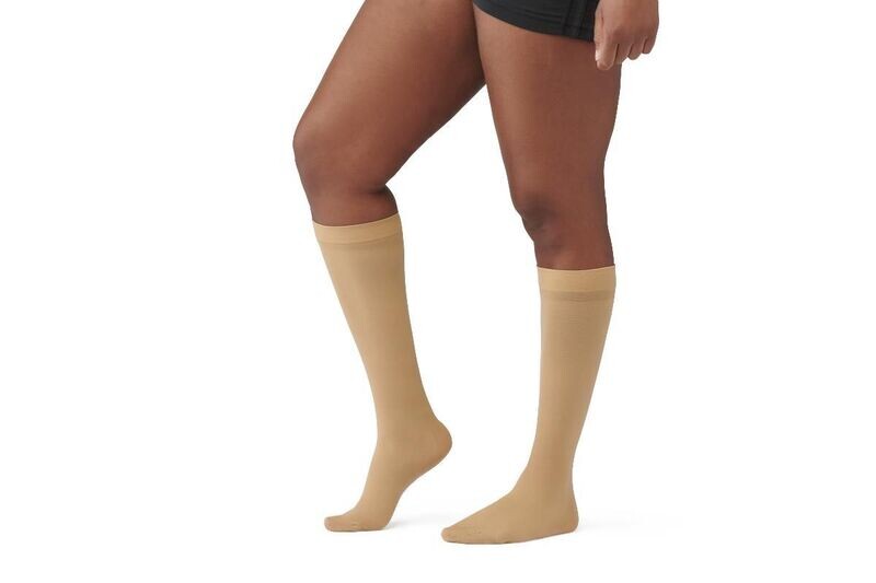 CURAD COMPRESSION HOSIERY,  20-30mmHg, TAN,  (PAIR)