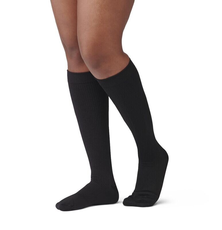 CURAD COMPRESSION HOSIERY,  20-30mmHg, BLACK,  (PAIR)