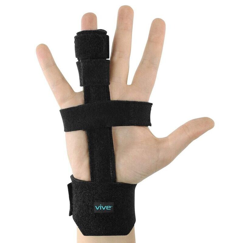 EXTENDED TRIGGER FINGER SPLINT, BLACK