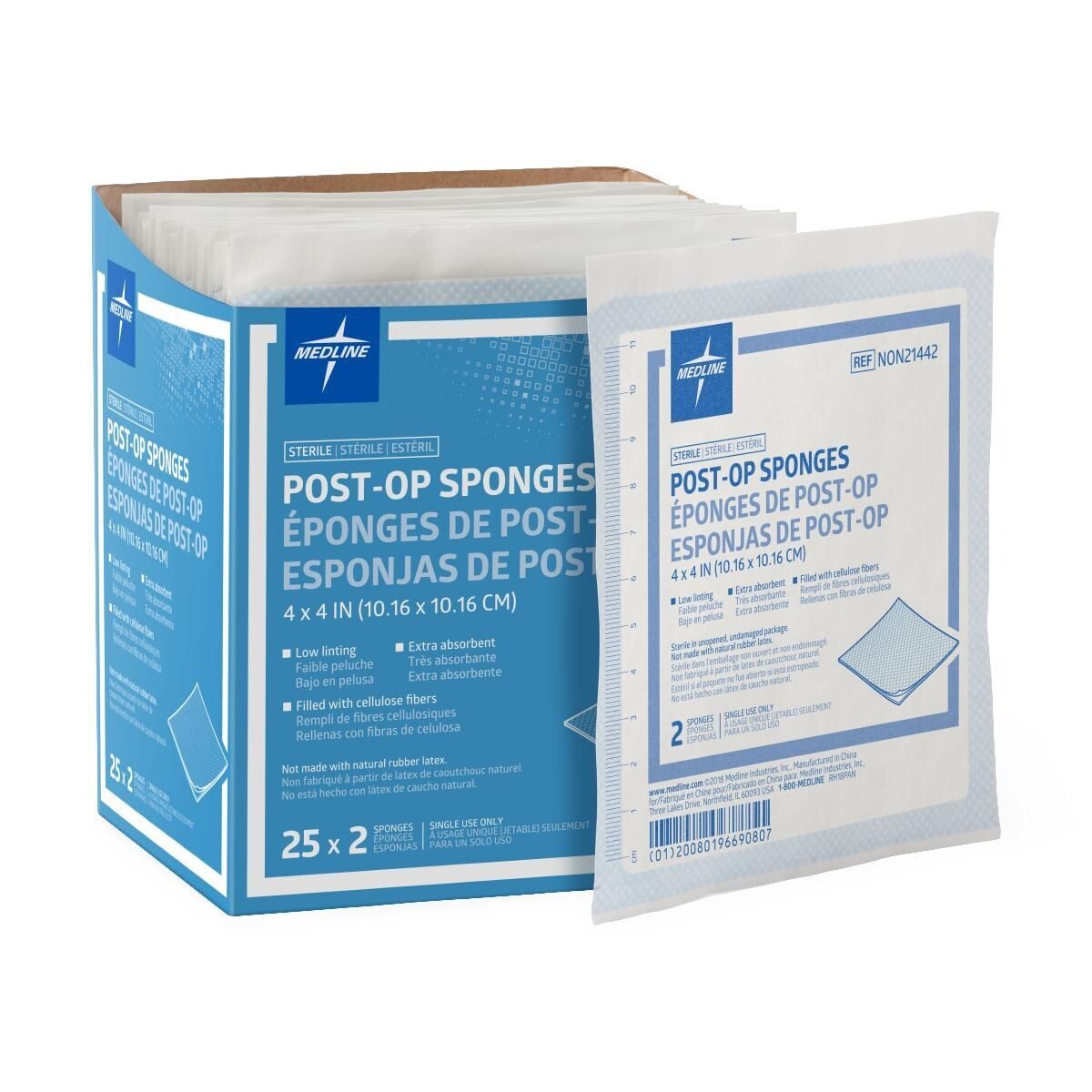 STERILE POST-OP SPONGES, 25/BOX