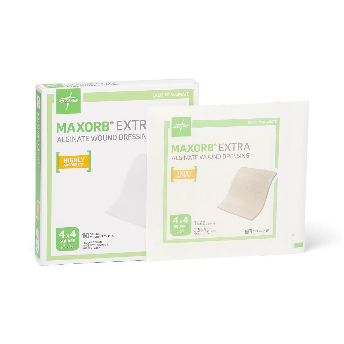 MAXORB EXTRA CMC WOUND DRESSING,  4" x 4"