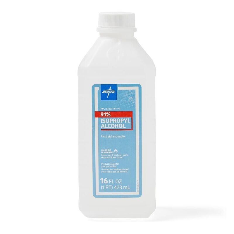 91% ISOPROPYL RUBBING ALCOHOL, 16oz