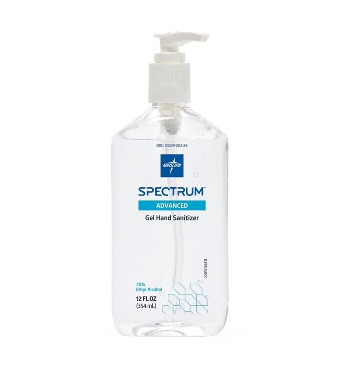 SPECTRUM  HAND SANITIZER, W/ ALOE VERA, 12oz