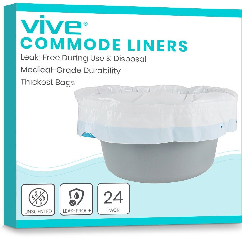 COMMODE LINERS, (NO ABSORBENT PAD), 100/PACK