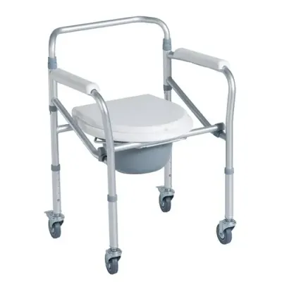 Aluminum Commode Chair With Wheels