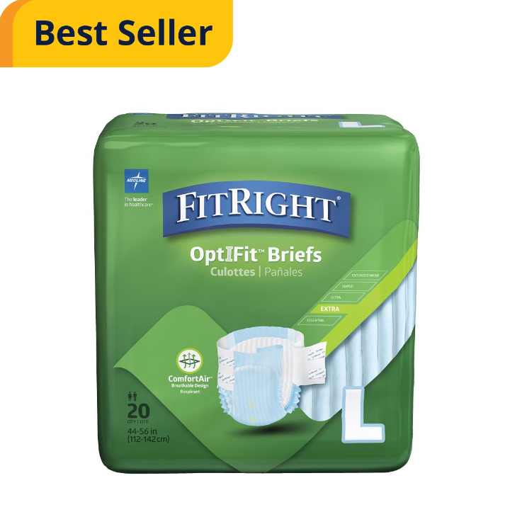 FITRIGHT EXTRA BRIEFS, MODERATE ABSORBENCY, 20/BG