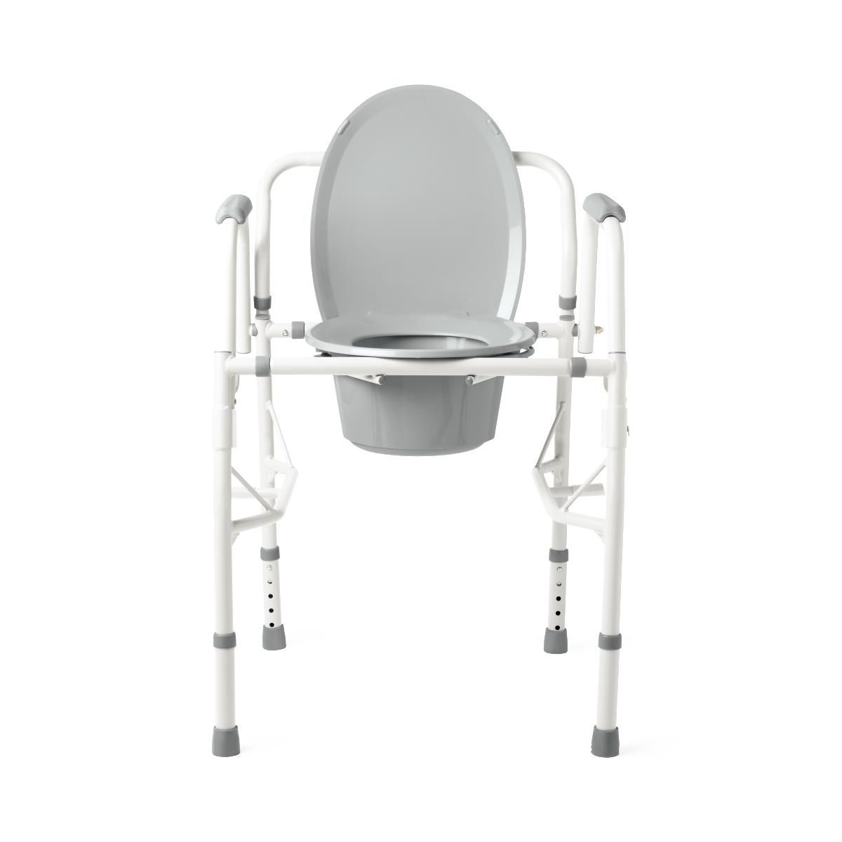 STEEL DROP ARM COMMODE