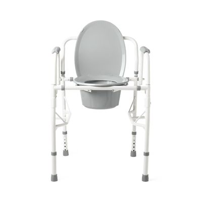 STEEL DROP ARM COMMODE