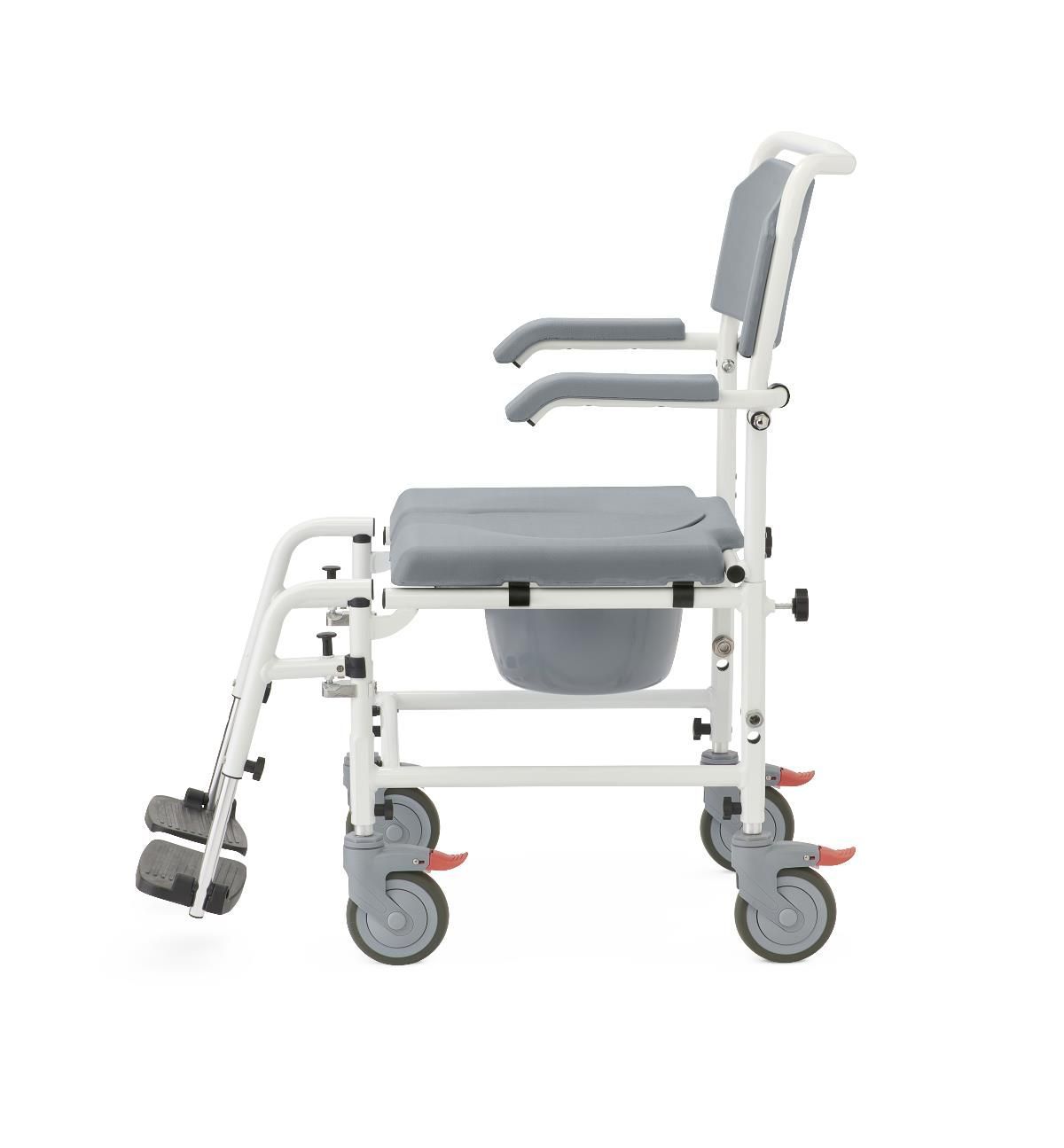 ALUMINUM SHOWER COMMODE TRANSPORT CHAIR