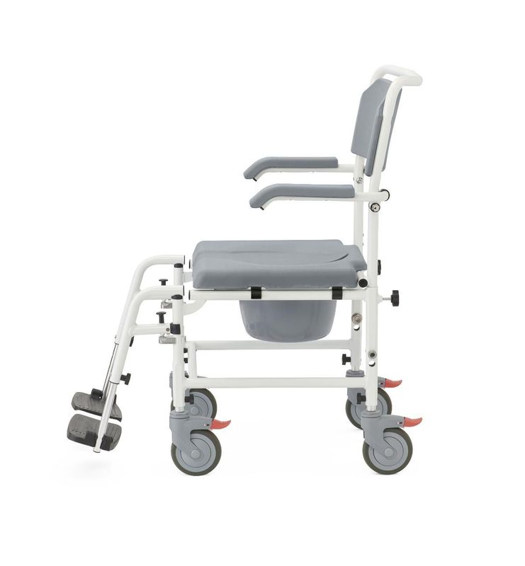 ALUMINUM SHOWER COMMODE TRANSPORT CHAIR