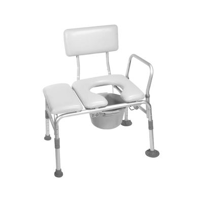 PADDED TRANSFER TUB  BENCH W/ COMMODE OPEN