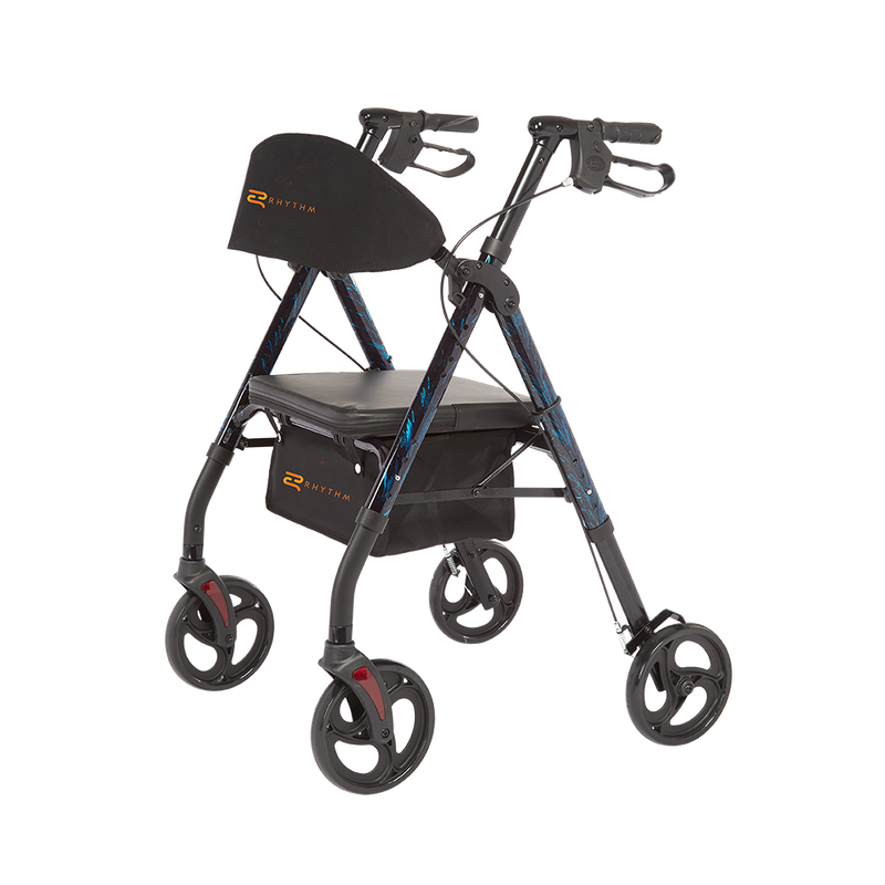 ROYAL DLX ADJ HEIGHT ALUMINUM ROLLATOR