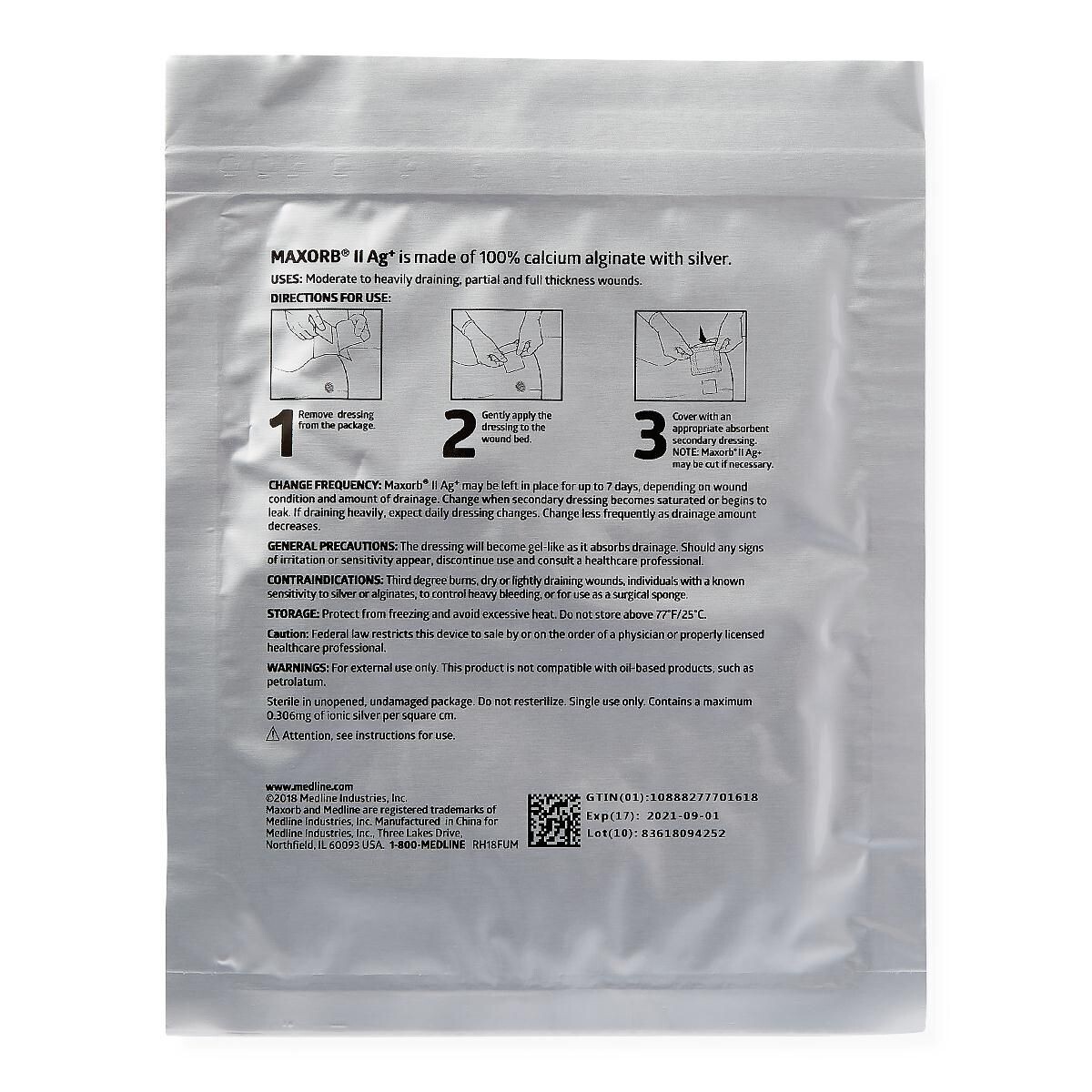maxorb ii silver alginate dressings Silver Alginate Dressing Maxorb II Non-adhesive