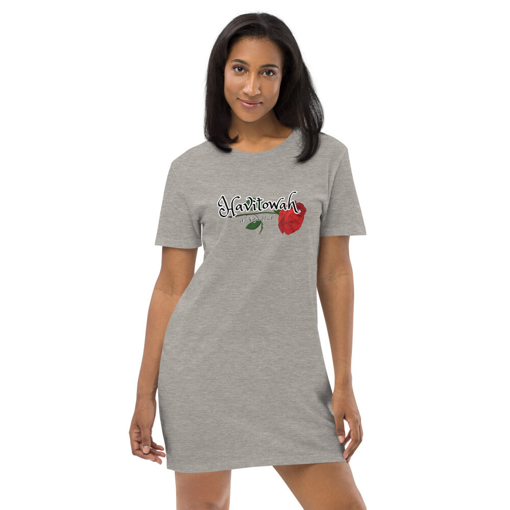 LOVE Organic cotton t-shirt dress, Color: Heather Grey, Size: XS