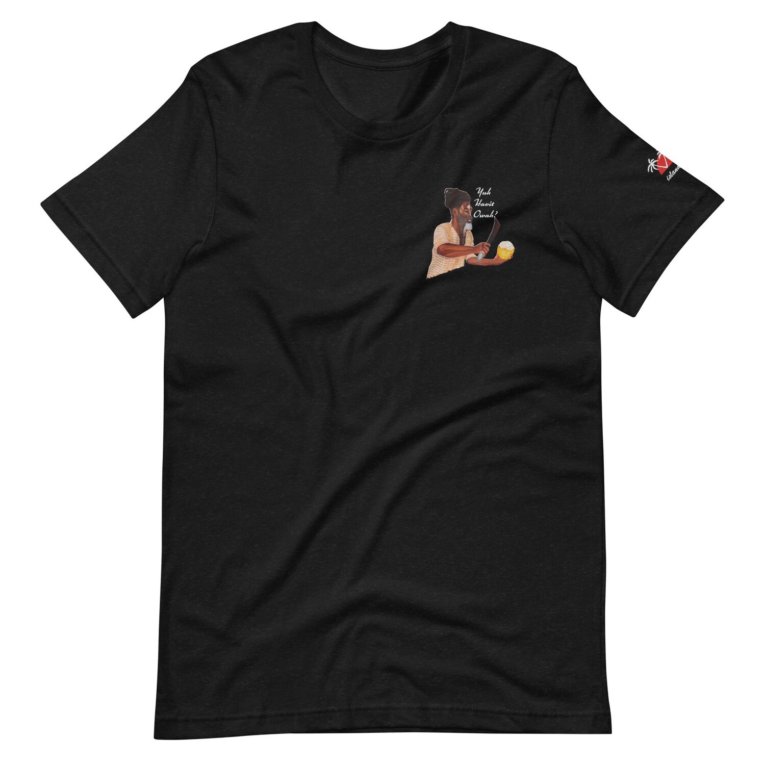 The Coconut Man Embroidered t-shirt, Color: Black Heather, Size: XS