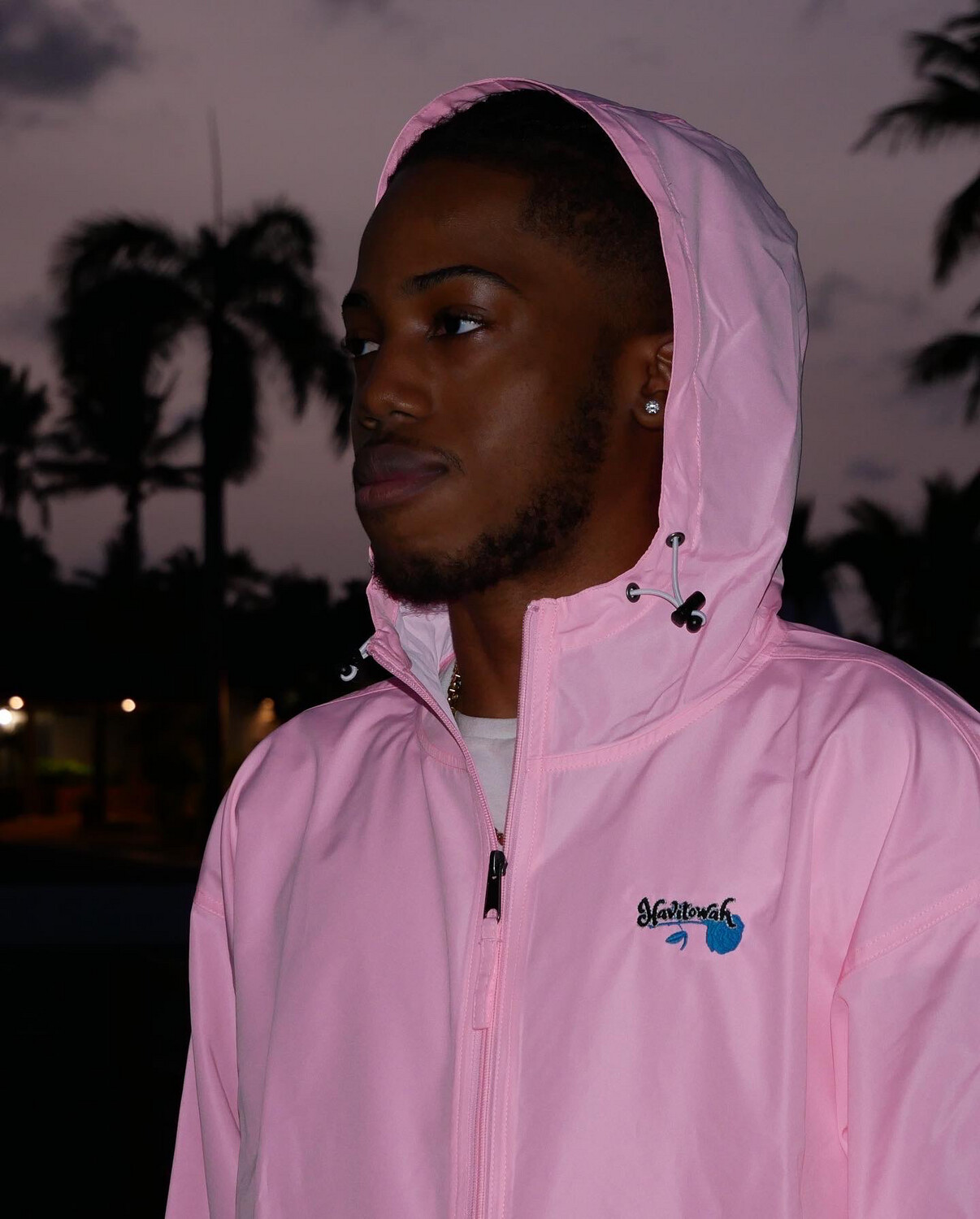 Pink Candy Embroidered Packable Jacket