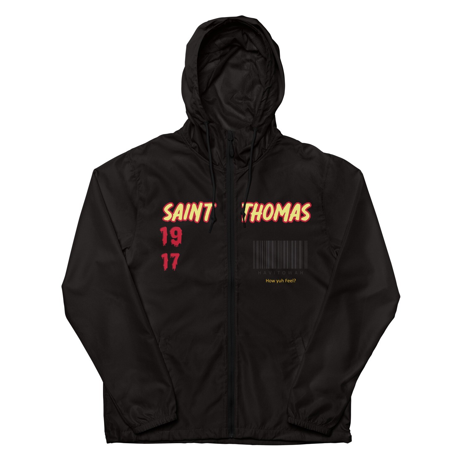 Saint Thomas lightweight zip up windbreaker