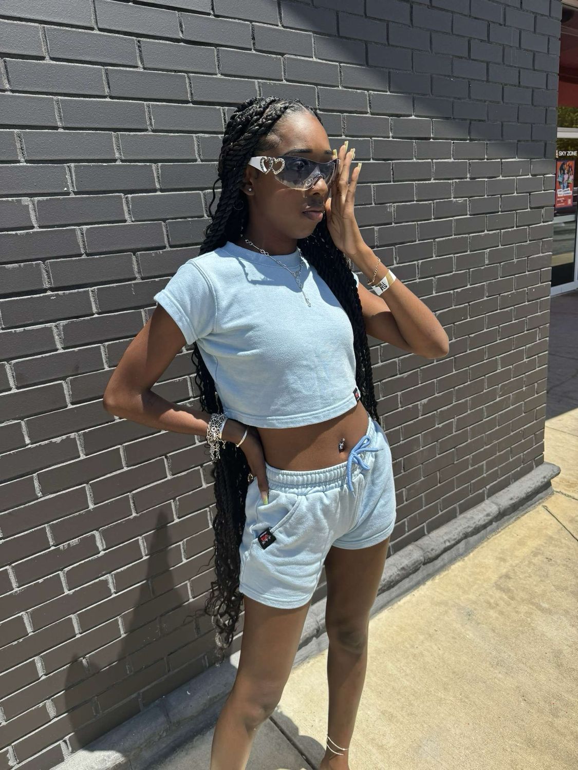 Island Blues Crop Set