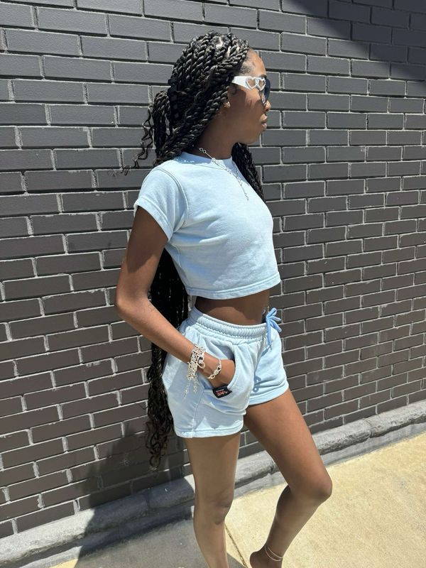 Island Blues Crop Set