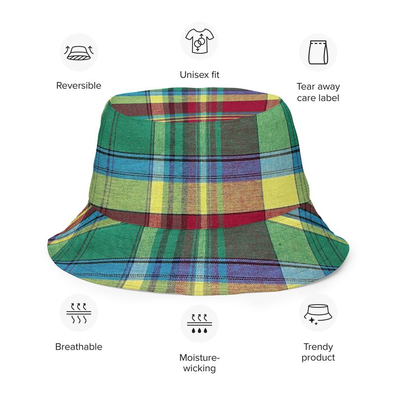  Madras Reversible bucket hat
