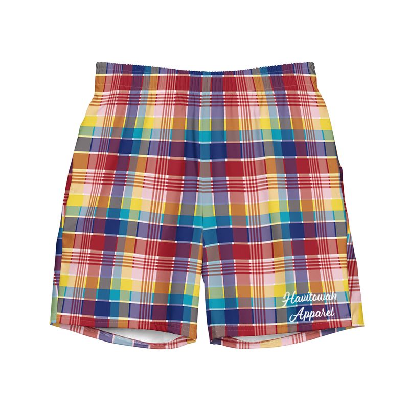 Madras Recycled Swim Trunks