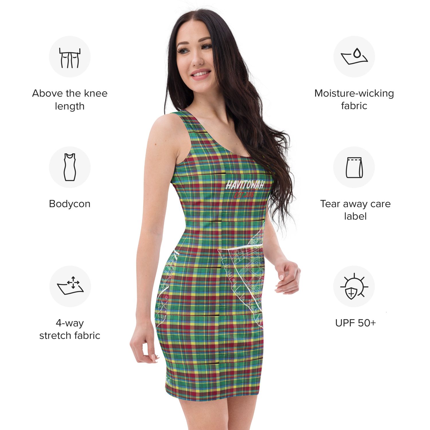 Quadrille Green Bodycon dress