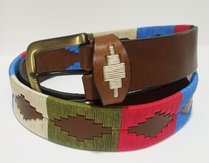 Leather stitched Polo Belt Unico 95CM