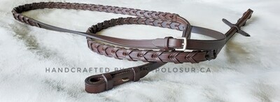 Split Laced Reins Espresso