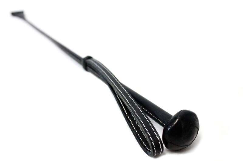 Whip Leather Mushroom Black 27&quot;
