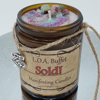 Sold Candle, Moving Gift, Celebration Candle, Unique Moving Gift & House 