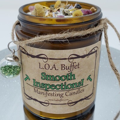 Smooth Inspections Candle, Herbal Alchemy Candle for Manifesting a House Sale