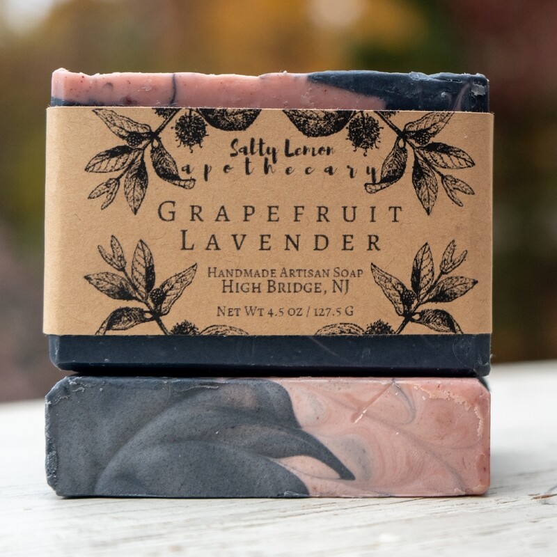 Handcrafted Artisan Soap, Vegan Artisan Soap, Artisan Soap, Grapefruit Lavender Soap, Refreshing Grapefruit and Lavender Soap