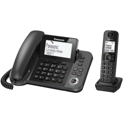 Panasonic KX-TGF320E Corded and Cordless Nuisance Call Block Combo Telephone Kit