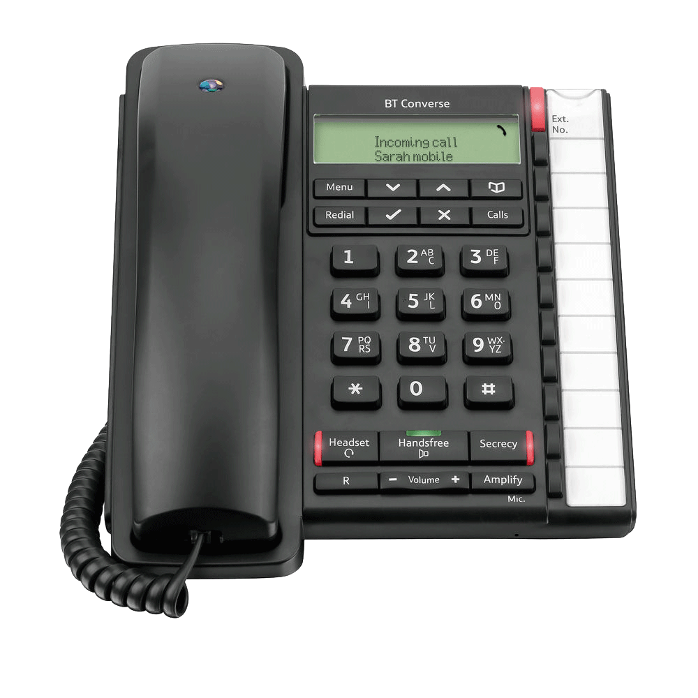BT Converse 2300 Single Line Corded Phone Black
