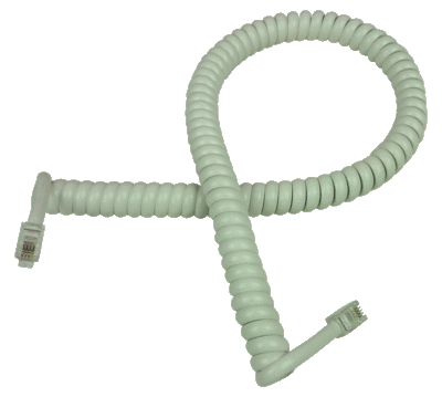 Home office telephone handset cord