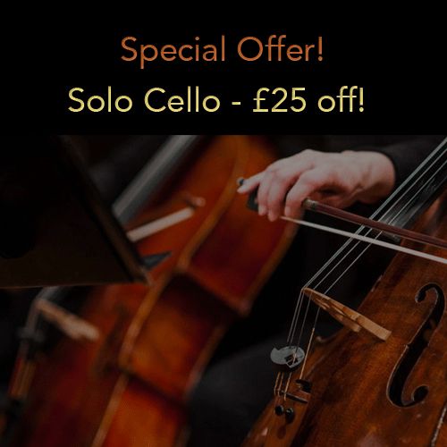 Special Offer! Option 1: Solo Cello (20% deposit)