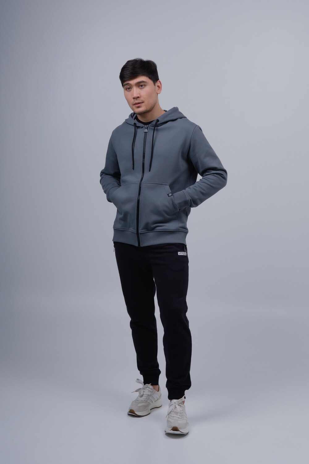 Кофта на замке NO LOGO GREY