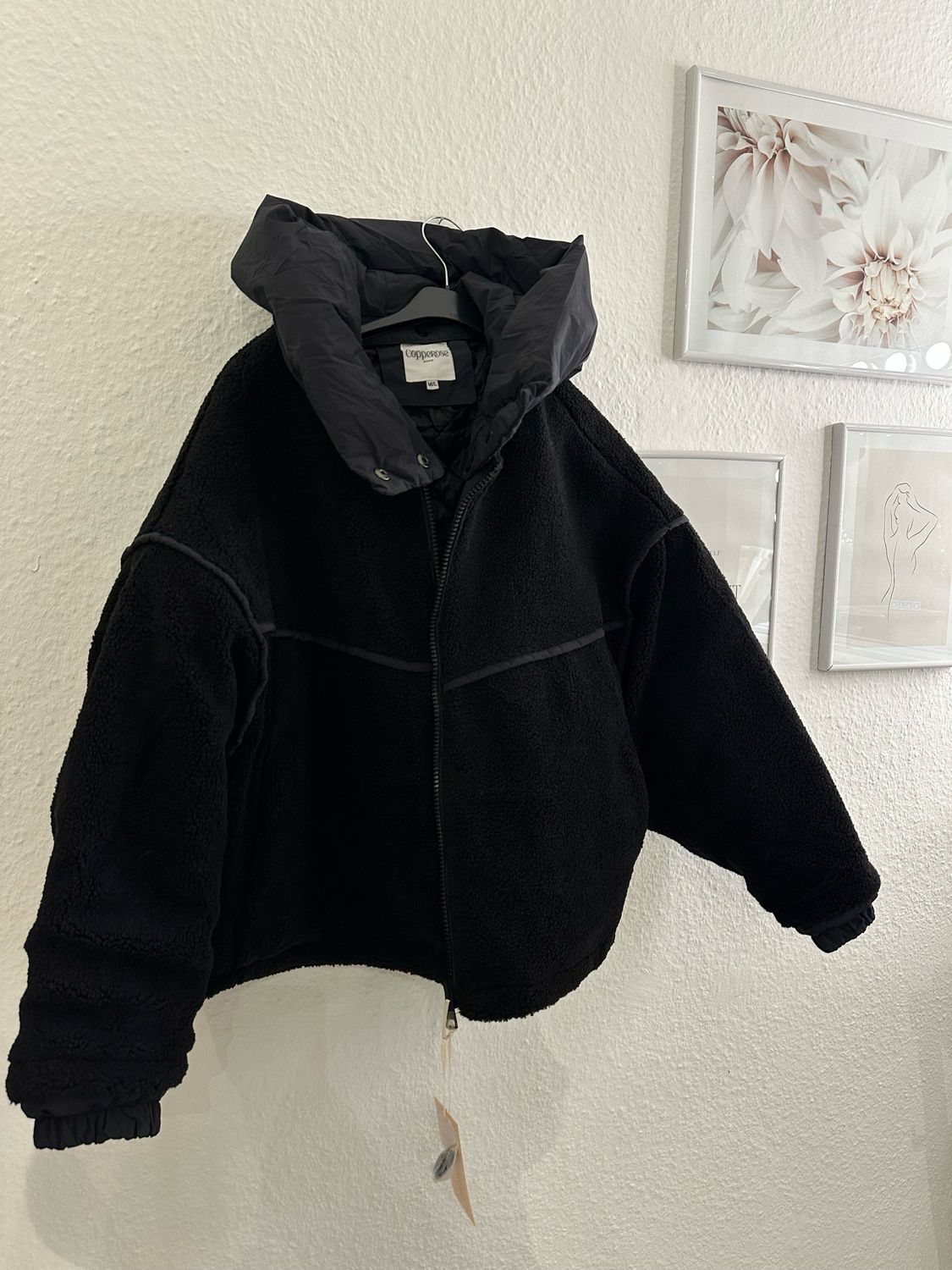 Teddy Jacke mit abnehmbarer Kapuze
