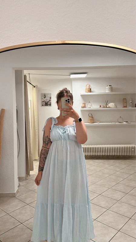 Maxi Musselin Kleid