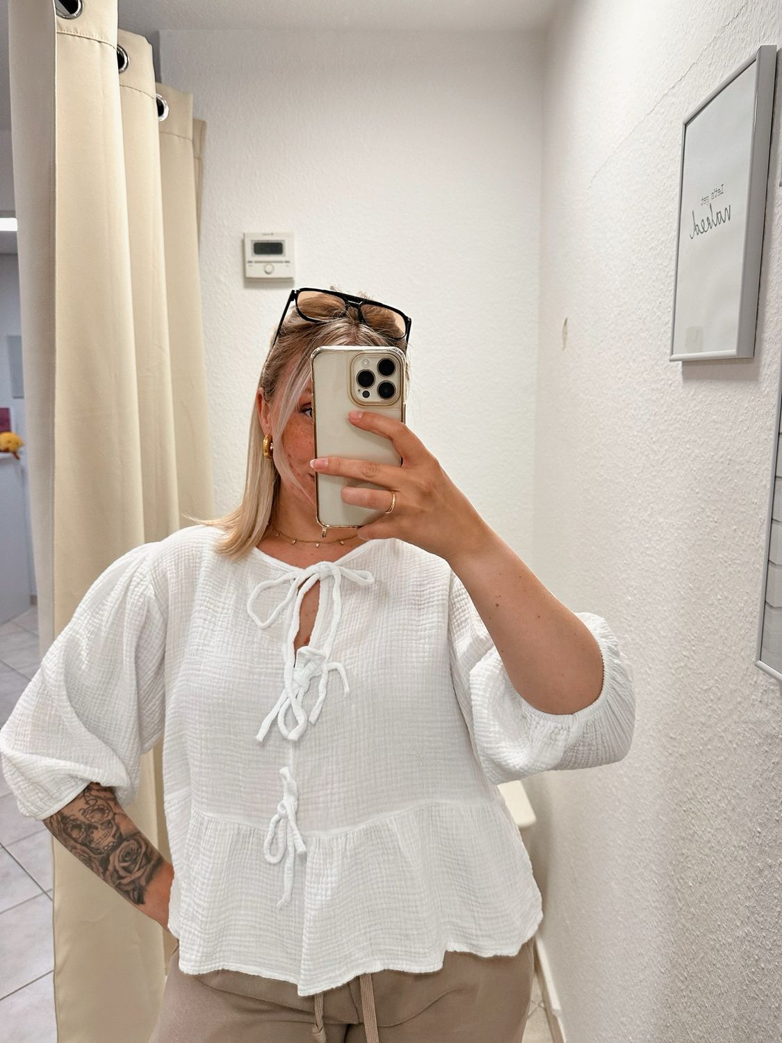 Musselin schleifen Bluse