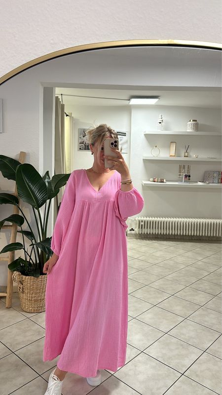 Musselin Kleid Maxi