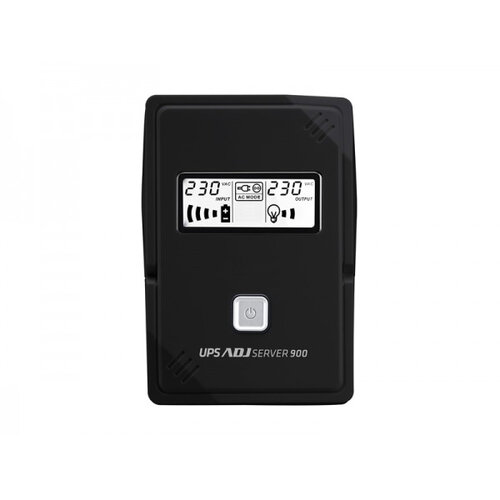 ADJ UPS SERVER SERIES DA 900VA CON DISPLAY LCD E LINE INTERACTIVE SINUSOIDALE, 2XUSCITE PROTETTE 1X USCITA FILTRATA