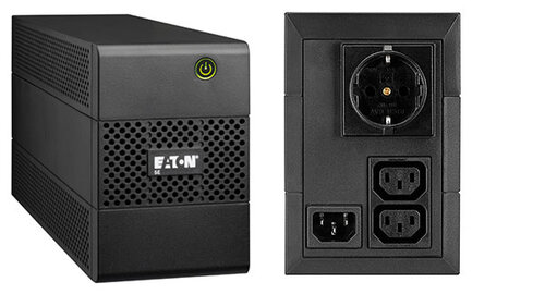 EATON UPS 5E 650I DIN 650VA TOWER, INGRESSO 230V AC, USCITA 1 x IEC 60320 C14, 2 x IEC 60320 C13, 1 x Schuko